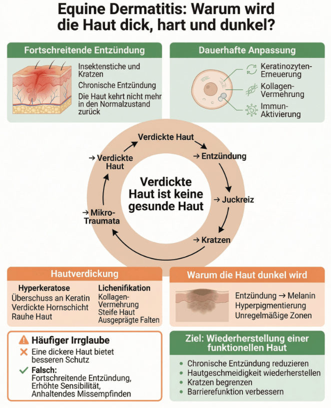 Pferd Dermatitis dicke Haut